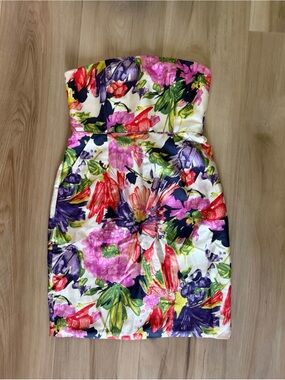 J. Crew strapless floral dress